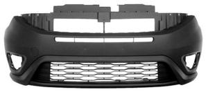 Pare chocs avant pour FIAT DOBLO II phase 2 2015-2022, Noir, avec grille inférieure, Neuf