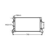 Radiateur de refroidissement moteur pour AUDI A1 2010-2014, OEM: 6R0121253, Neuf