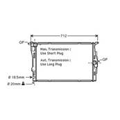 Radiateur de refroidissement moteur pour BMW Serie 1 E87 2004-2007, OEM: 17117521048, Neuf