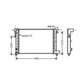 Radiateur de refroidissement moteur pour PEUGEOT 106 ph.2 1996-1998, OEM: 1301VT, Neuf
