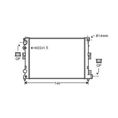 Radiateur de refroidissement moteur pour PEUGEOT EXPERT I ph.1 1995-2003, OEM: 1301P3, Neuf