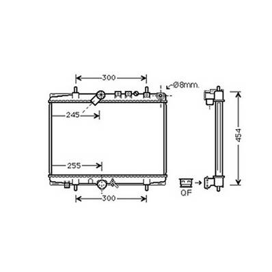 Radiateur de refroidissement moteur pour CITROËN C5 I ph.1 2001-2004, OEM: 1330Q4, Neuf