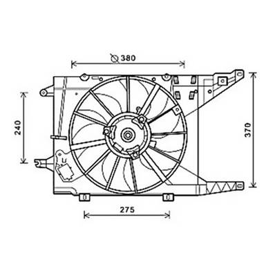 Ventilateur Radiateur moteur pour DACIA LOGAN I ph.1 2005-2008, OEM: 6001550562, Neuf