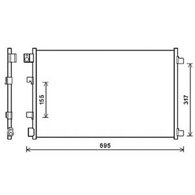 Condenseur de Climatisation pour NISSAN QASHQAI I ph.1 2007-2010, OEM: 92100JD000, Neuf