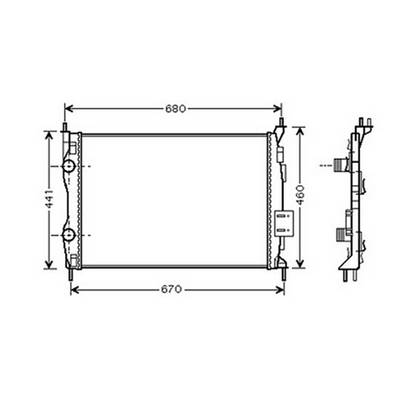 Radiateur de refroidissement moteur pour NISSAN QASHQAI I ph.1 2007-2010, OEM: 21400JD00C, Neuf