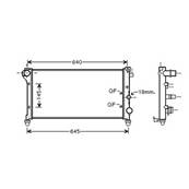 Radiateur de refroidissement moteur pour FIAT PANDA II ph.1 2003-2012, OEM: 51759807, Neuf