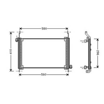 Condenseur de Climatisation pour FIAT MULTIPLA 1998-2004, OEM: 46547675, Neuf