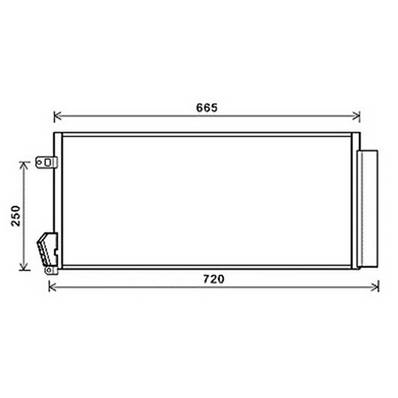 Condenseur de Climatisation pour FIAT DOBLO II ph.1 2010-2015, OEM: 51937924, Neuf