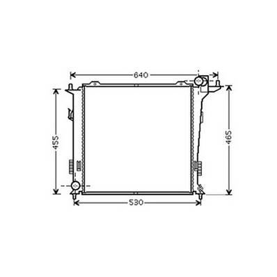 Radiateur de refroidissement moteur pour HYUNDAI i30 I ph.1 2007-2010, OEM: 253101H800, Neuf