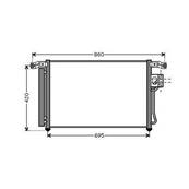 Condenseur de Climatisation pour HYUNDAI SANTA FE I ph.2 2004-2006, OEM: 976062B000, Neuf