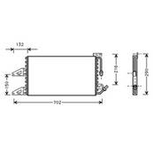 Condenseur de Climatisation pour LANCIA Y ph.1 1996-2003, OEM: 46558107, Neuf