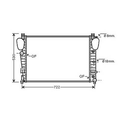 Radiateur de refroidissement moteur pour MERCEDES CLASSE S 1998-2002 (W220), OEM: 2205000903, Neuf