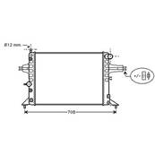 Radiateur de refroidissement moteur pour OPEL ZAFIRA A 1999-2005, OEM: 9202493, Neuf
