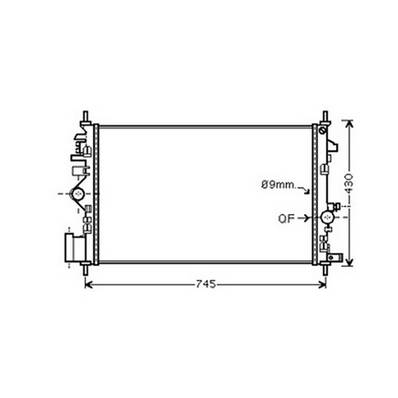 Radiateur de refroidissement moteur pour OPEL INSIGNIA I ph.1 2009-2013, OEM: 1300292, Neuf