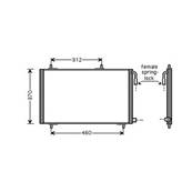 Condenseur de Climatisation pour PEUGEOT 106 ph.2 1998-2005, OEM: 6455CJ, Neuf