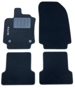 Kit 4 Tapis de sol Auto pour RENAULT CLIO IV 2012-2019, avec sigle CLIO, avec CLIPS, Neuf