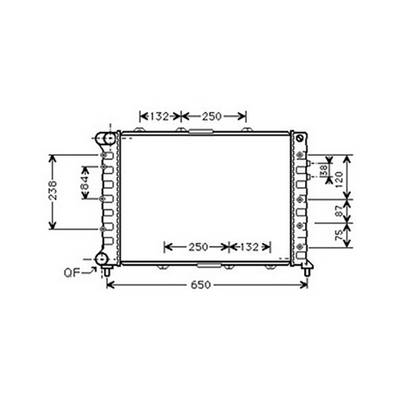 Radiateur de refroidissement moteur pour ALFA ROMEO 156 ph.1 1997-2003, OEM: 60619881, Neuf