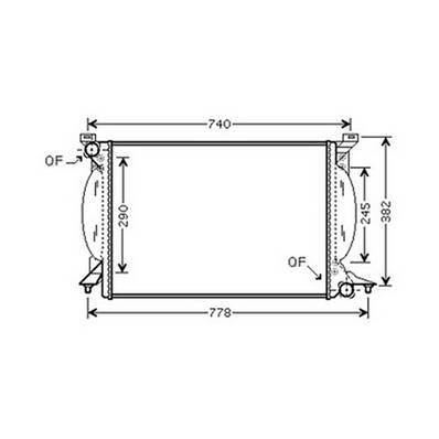 Radiateur de refroidissement moteur pour AUDI A4 II 2000-2004, OEM: 8E0121251J, Neuf