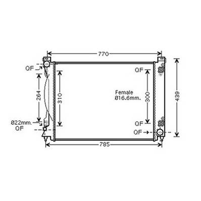 Radiateur de refroidissement moteur pour AUDI A6 III ph.2 2008-2011, OEM: 4F0121251AA, Neuf
