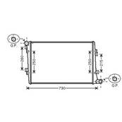 Radiateur de refroidissement moteur pour SKODA SUPERB II ph.1 2008-2012, OEM: 1K0121251AK, Neuf