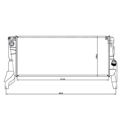 Radiateur de refroidissement moteur pour BMW Serie 2 F45/F46 ACTIVE TOURER 2014-2017, OEM: 17117617633, Neuf