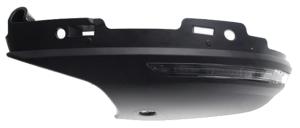 Coque rétroviseur gauche inférieure avec feu clignotant pour RENAULT CLIO V phase 1, 2019-2023, avec feu courtoisie, Noire, Neuve