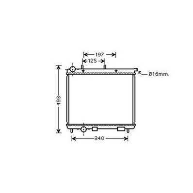 Radiateur de refroidissement moteur pour CITROËN C2 ph.1 2003-2008, OEM: 1330E6, Neuf