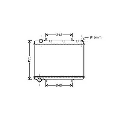 Radiateur de refroidissement moteur pour PEUGEOT 307 ph.2 2005-2008, OEM: 1330K1, Neuf