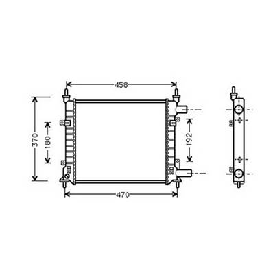 Radiateur de refroidissement moteur pour FORD KA 1996-2002, OEM: 1098775, Neuf