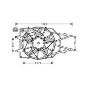 Ventilateur Radiateur moteur pour FORD FOCUS I ph.1 1998-2001, OEM: 1075127, Neuf