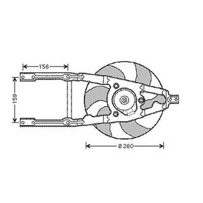 Ventilateur Radiateur moteur pour FIAT SEICENTO depuis 1998, OEM: 46559851, Neuf