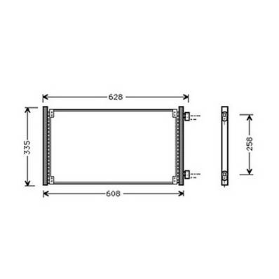 Condenseur de Climatisation pour FIAT PUNTO II ph.1 1999-2003, OEM: 46745054, Neuf