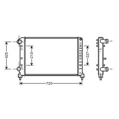 Radiateur de refroidissement moteur pour FIAT DOBLO I ph.2 2006-2010, OEM: 46749005, Neuf