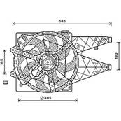 Ventilateur Radiateur moteur pour FIAT DUCATO III ph.1 2006-2014, OEM: 51833973, Neuf