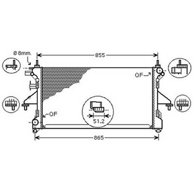 Radiateur de refroidissement moteur pour FIAT DUCATO III ph.1 2006-2014, OEM: 1362917080, Neuf