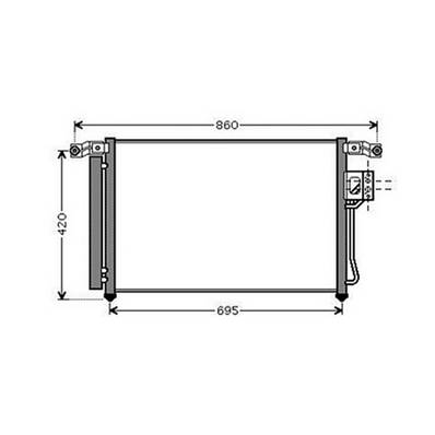 Condenseur de Climatisation pour HYUNDAI SANTA FE I ph.2 2004-2006, OEM: 976062B000, Neuf
