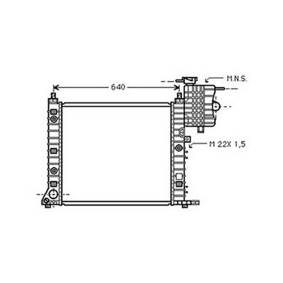 Radiateur de refroidissement moteur pour MERCEDES VITO I 1996-2003 (W638), OEM: 6385011901, Neuf