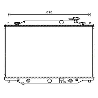 Radiateur de refroidissement moteur pour MAZDA CX-5 I 2012-2017, OEM: SH0215200A, Neuf