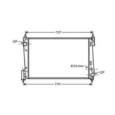 Radiateur de refroidissement moteur pour OPEL CORSA D ph.2 2011-2014, OEM: 1300337, Neuf