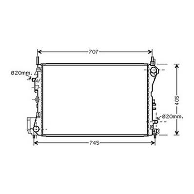 Radiateur de refroidissement moteur pour OPEL VECTRA C 2002-2005, OEM: 1300251, Neuf