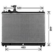 Radiateur de refroidissement moteur pour OPEL AGILA depuis 2008, OEM: 1770052R00, Neuf