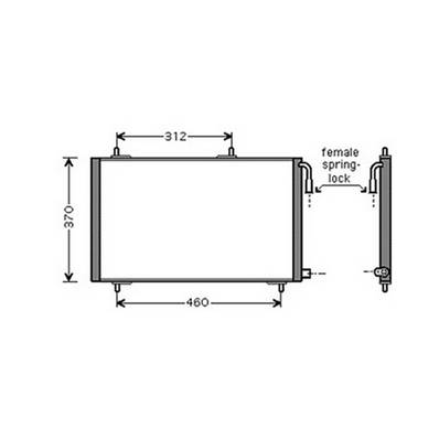 Condenseur de Climatisation pour PEUGEOT 106 ph.2 1998-2005, OEM: 6455CJ, Neuf