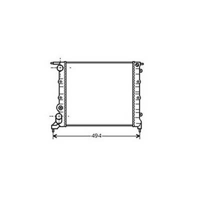 Radiateur de refroidissement moteur pour RENAULT CLIO I 1990-1996, OEM: 7700784040, Neuf
