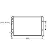 Radiateur de refroidissement moteur pour VOLKSWAGEN GOLF III 1991-1997, OEM: 1H0121253A, Neuf