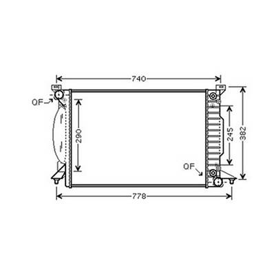 Radiateur de refroidissement moteur pour AUDI A6 II ph.2 2001-2004, OEM: 4B0121251AG, Neuf