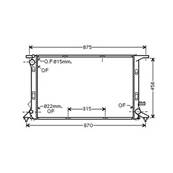 Radiateur de refroidissement moteur pour AUDI A4 IV ph.1 2007-2011, OEM: 8K0121251H, Neuf