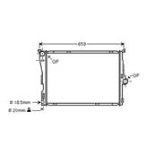 Radiateur de refroidissement moteur pour BMW X3 E83 2006-2010, OEM: 17113414986, Neuf