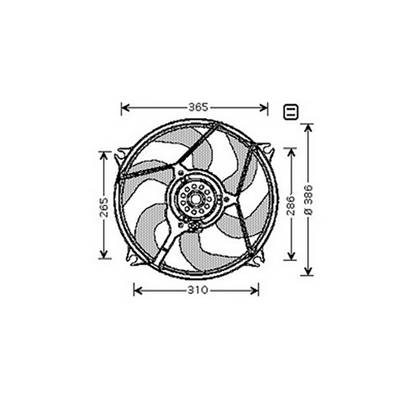 Groupe moto Ventilateur Radiateur pour PEUGEOT PARTNER I ph.2 2002-2008, OEM: 125395, Neuf
