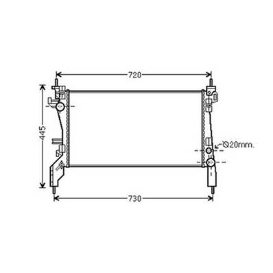 Radiateur de refroidissement moteur pour FIAT FIORINO III ph.2 depuis 2016, OEM: 51790636, Neuf