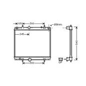 Radiateur de refroidissement moteur pour CITROËN JUMPY II 2007-2016, OEM: 9641728380, Neuf